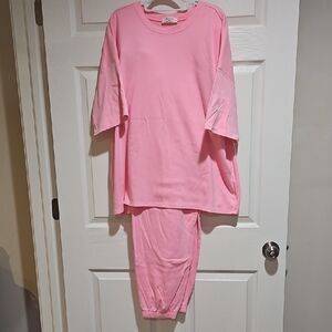 Pink Womens Sweat Set